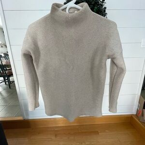 3/20$ Neutral Cream Mock Neck Women's Sweater